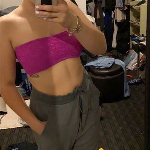 Pink Bandeau Bra